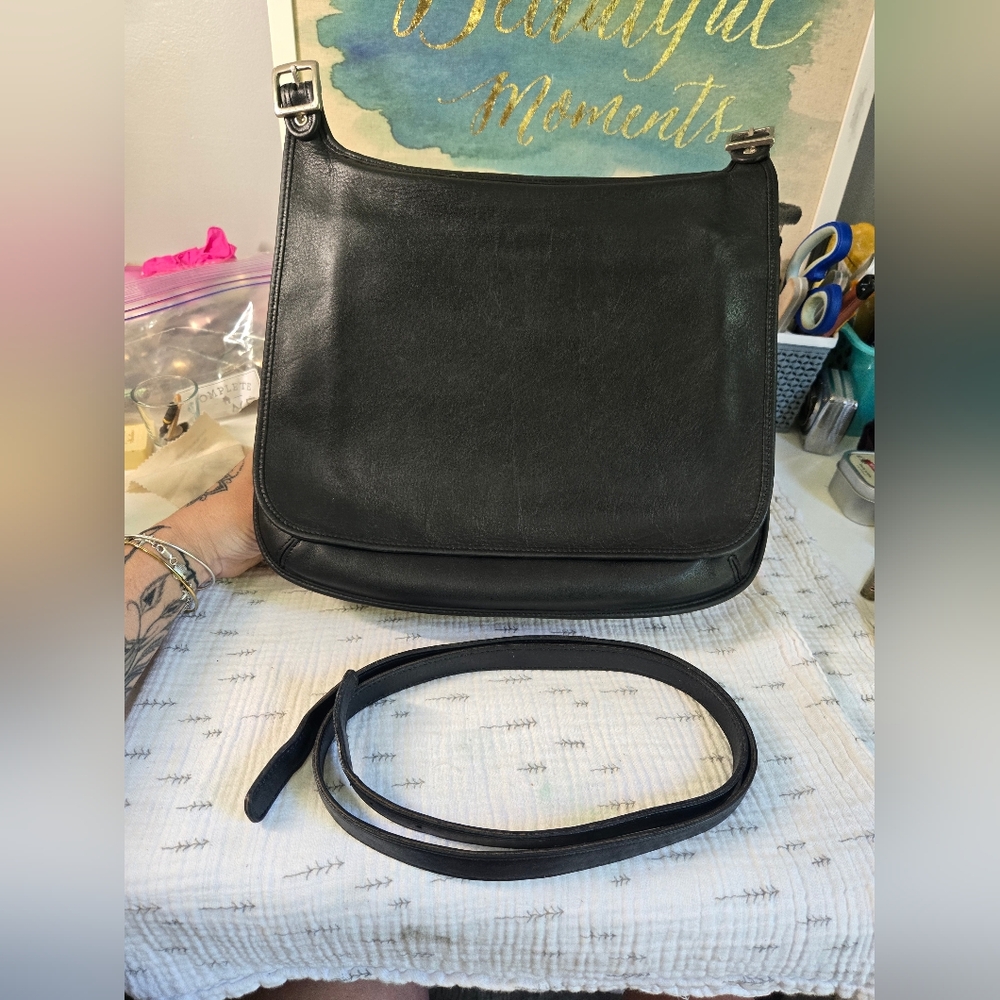 Coach Black Leather Crossbody Bag